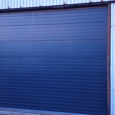 Противопожарные металлические синие ворота 2750x5500